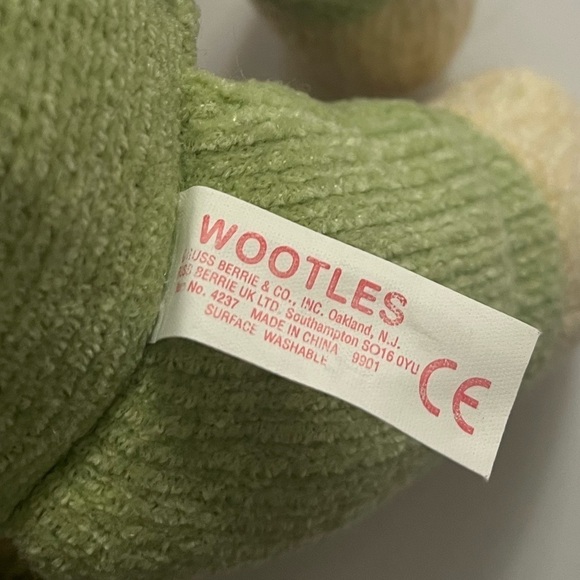 12” Russ Berrie Wootles Knit Lamb Plush in Pastel Sweater & Hat crochet flowers - Picture 2 of 11